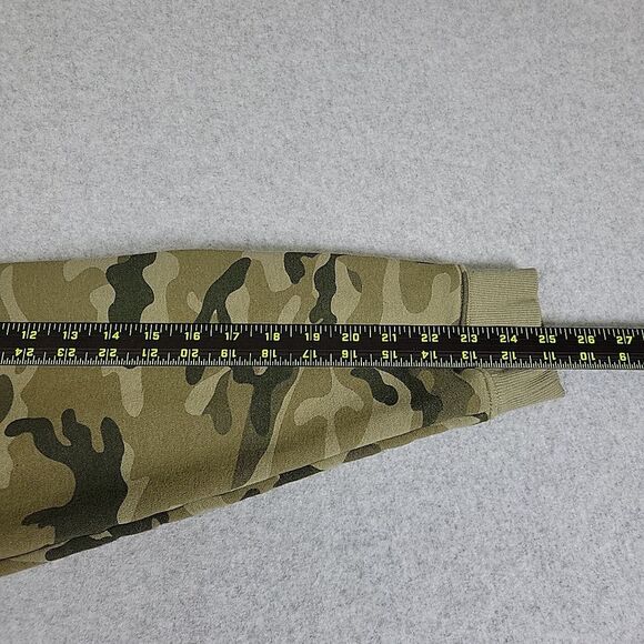 GAP Camouflage Sweatshirt Hoodie Men's Size Large Olive Green,‎ Brown Pullover - Picture 11 of 12